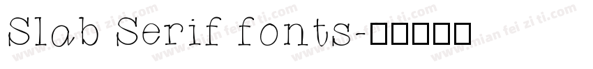 Slab Serif fonts字体转换